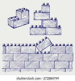 46 416 Building Blocks Sketch Images Stock Photos Vectors Shutterstock Plastic Building Doodle Style Raster 260nw 272884799