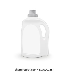 Plastic Detergent Container Isolated On White Stock Vector (Royalty ...