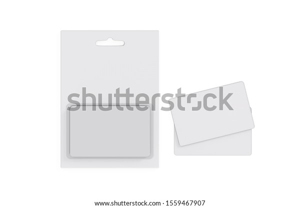 Download Plastic Gift Card Paper Blister Pack Stock Illustration 1559467907 PSD Mockup Templates