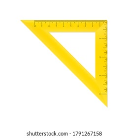 Plastic Isosceles Triangle With Metric And Imperial Units Ruler Scale