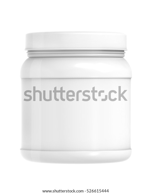 Download Plastic Jar Mockup On White Background Stock Illustration 526615444 Yellowimages Mockups