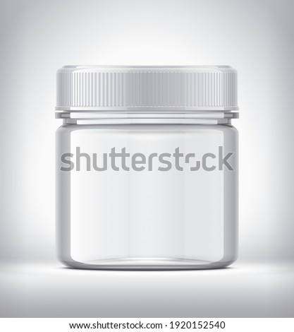 Plastic Jar on background. 3d rendering