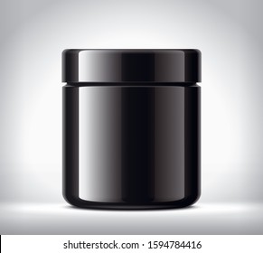 Plastic Jar On Background. Glossy Surface Version. 3d Rendering