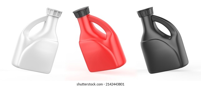 Plastic Jug Mockup Isolated On White Background. 3d Illustration