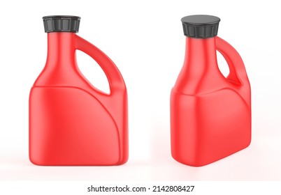 Plastic Jug Mockup Isolated On White Background. 3d Illustration