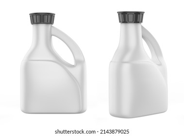 Plastic Jug Mockup Isolated On White Background. 3d Illustration