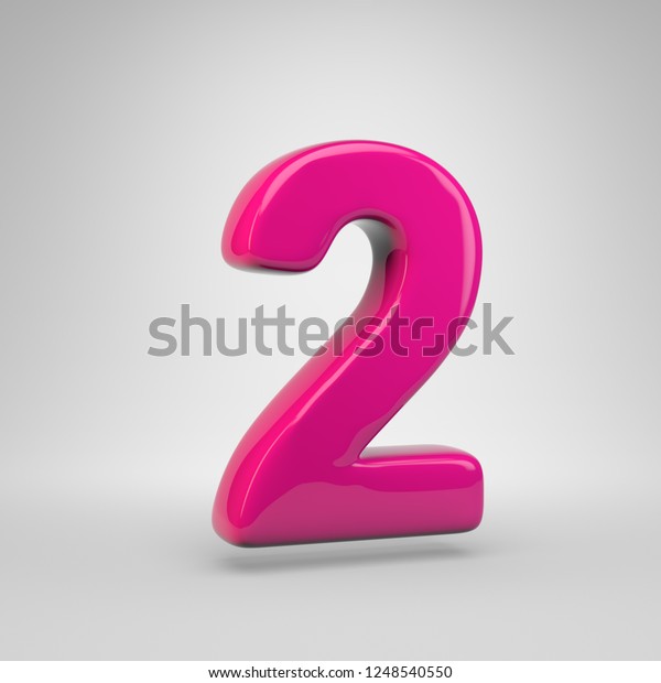 Plastic Pink Color Number 2 3d Stock Illustration 1248540550 | Shutterstock
