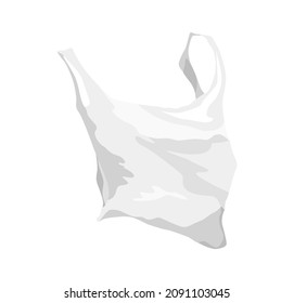 Plastic Trash Isolated On White. Garbage. Waste Of Plastic Trashbag. Unnecessary Thing Can Be Thrown Away