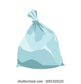 Plastic Trash Isolated On White. Garbage. Waste Of Plastic Trashbag. Unnecessary Thing Can Be Thrown Away