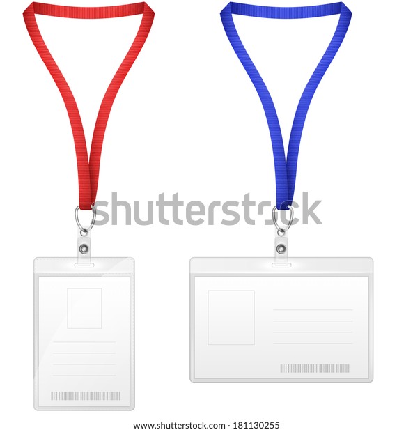 Plastic Vertical Horizontal Badges Stock Illustration 181130255 ...