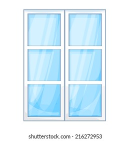 Plastic Window Outside Three Sections Stock Illustration 216272953 ...