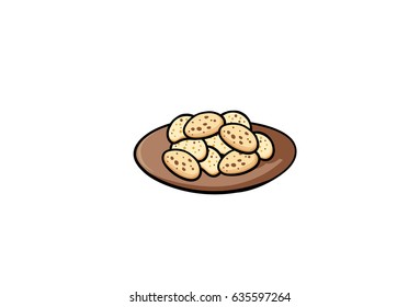 cartoon plate of cookies