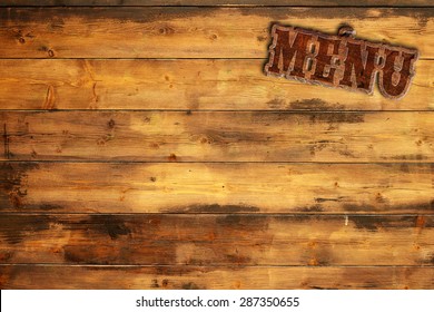 plate menu nailed to a wooden wall - Powered by Shutterstock