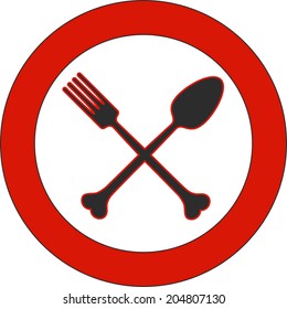 Plate With A Spoon And Fork, Deadly Diet, Crossbones