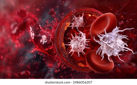 Platelets, thrombocytes, the tiny blood cells responsible for blood clotting, hemostasis. Blood plasma components, blood vessel, cardiovascular health, circulatory system, platelet biology, medical 3D
