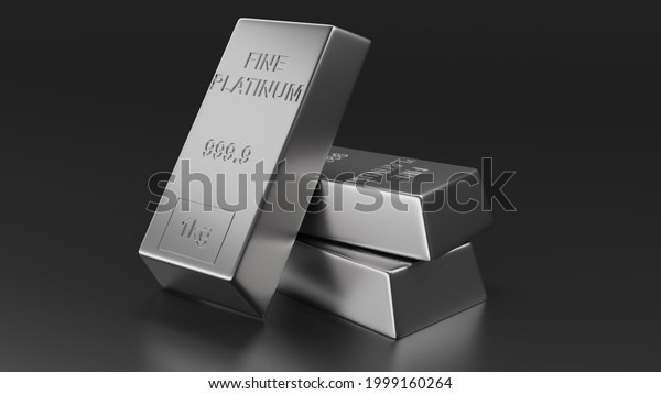 Platinum Bars 1kg 3d Graphic 3d Stock Illustration 1999160264