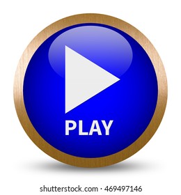 Play icon. Internet button .3d illustration