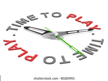 play time having fun playing a game or sport during vacation or leisure time.