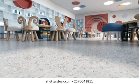 Playful Children's Learning Space Render 3D