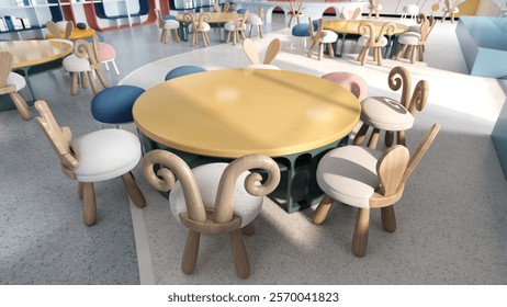 Playful Children's Learning Space Render 3D