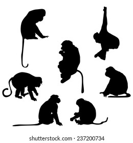 Free Free 134 Silhouette Baby Monkey Svg SVG PNG EPS DXF File