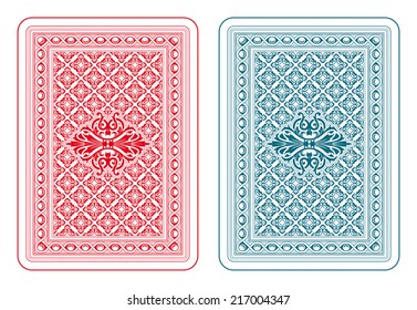 Playing Cards Back Two Colors Delta Stock Vector (Royalty Free) 218363527