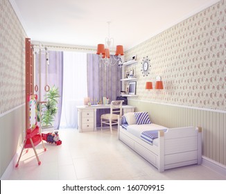 Playroom Interior Classic Style Concept Stock Illustration 160709915 ...