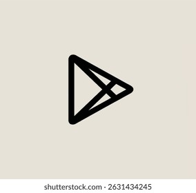 playstore button icon on white background