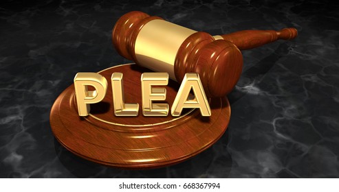 Plea Law Concept 3D Illustration
