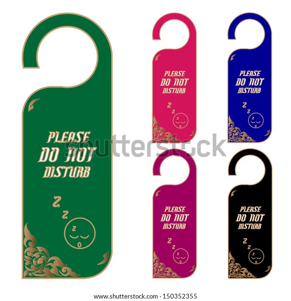 Please Do Not Disturb Sign Door Stockillustration 150352355