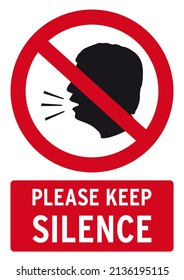 Please Keep Silence Poster This Poster Stock Illustration 2136195115 ...