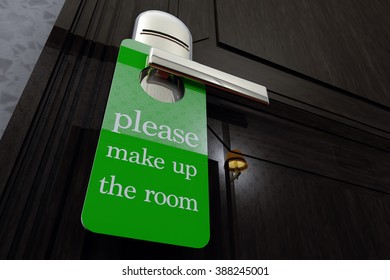 Please Make Room Sign Hanging On Stock Illustration 388245001 ...