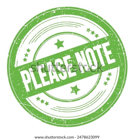PLEASE NOTE text on green round grungy texture stamp.
