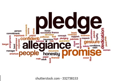 Pledge word cloud