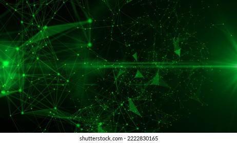 Plexus Abstract Network Business Technology Science Background Loop. Abstract Motion Transform Illustration Background With Shimmering Light