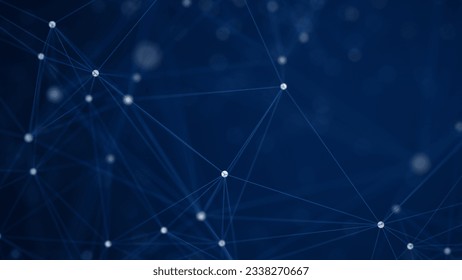 Plexus connections and networking background 3D illustration