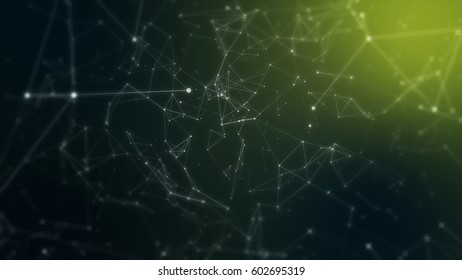 Plexus fantasy abstract technology and engineering background with original organic motion.