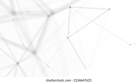 Plexus fantasy abstract technology. Abstract geometric background with moving lines, dots and triangles. Science. Medicine and technology
