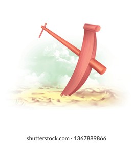 Plough Cartoon Illustration 