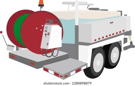 Plumbing Hydro Jetting machine, isolated on white background. Sewer cleaning service - Powered by Shutterstock