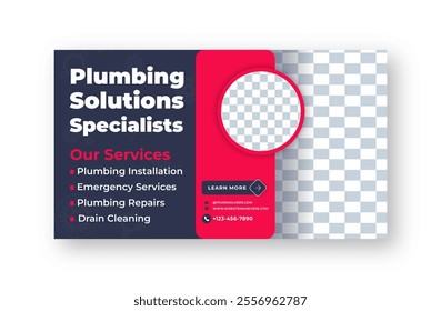 Plumbing service banner or cover design - Powered by Shutterstock