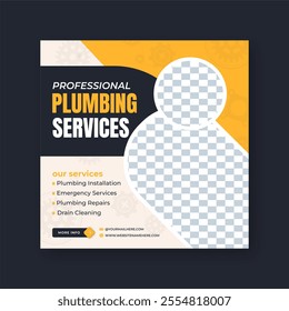 plumbing service social media post or flyer design - Powered by Shutterstock