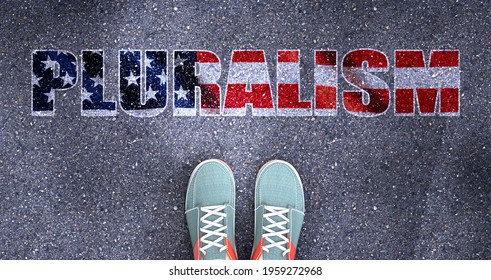 Pluralism Politics Usa Symbolized Person Standing Stock Illustration ...