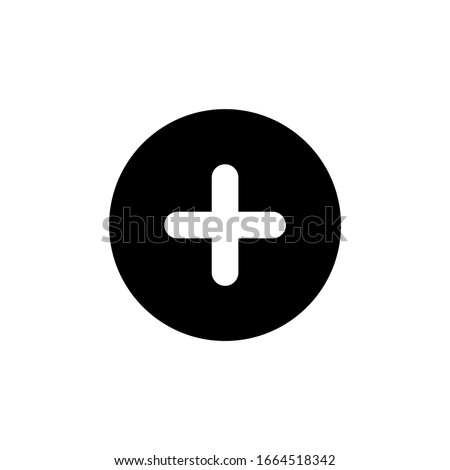 Plus. Simple modern icon design illustration.