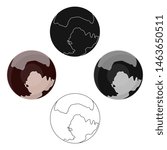 Pluto icon in cartoon style isolated on white background. Planets symbol stock bitmap illustration.