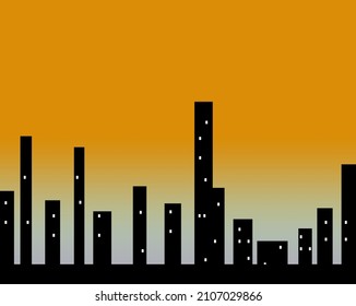  PM2.5 Landscape City With Yellow Background . Particulate Matter In The Air