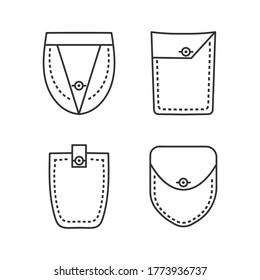 Pocket Symbols Pattern Clothes Set Patch Stock Illustration 1773936737 ...