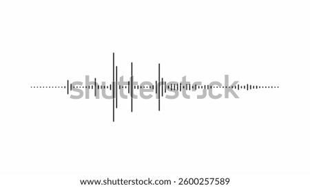 Podcast sound waves set. Waveform pattern for music player, podcast, voise message, music app. Audio wave icon. Equalizer template. Vector illustration 