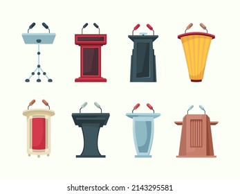 Podium Conference Podium Pedestal Debate Pressed Stock Illustration ...