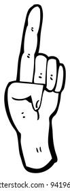 Pointing Hand Sign Cartoon Raster Version Stock Illustration 94196374 ...